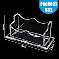 Miniatyrbillede 2 af 4: Akryl visitkortholder desktop transparent kort display rack *2,