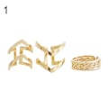 Miniatyrbild 1 av 4: 3 st/ set Mode kvinnors pil Hollow Midi Knuckle Open Finger Ring Band Present Gold