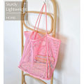 Miniatyrbillede 3 af 5: Mesh Beach Tote Dame Skulder Håndtaske A916-624 Pink
