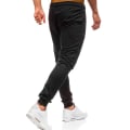 Miniatyrbillede 3 af 4: Solide, elastiske joggingbukser til mænd Black 2XL