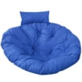 Miniatyrbillede 1 af 4: Aftagelig og vaskbar tyk hængende stolehynde Dark Blue Cushion Round Diameter 115CM