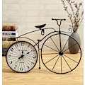 Miniatyrbillede 4 af 4: Jern vægur hjemme soveværelse lydløst ur personlighed ur, sort cykel, 37,5 * 5 * 27 cm,