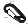 Miniatyrbillede 3 af 5: 10 stk Mini Karabinhage Clip, Klatring Holder Clip Spænde Fjederspænder Til Rygsæk Til Camping Klatring Vandring Udendørs Nøglering (sort)