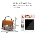 Miniatyrbillede 5 af 5: Kvinder Håndtasker Sød Crossbody Taske Til Piger Gitter Skuldertasker Pu Læder Messenger Bag Top-håndtag Taske Med Klap Pink A916-812 Yellow
