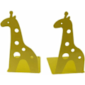 Miniatyrbillede 2 af 5: Giraffe skridsikre jernbogstøtter til børn Bibliotek Skolekontor Hjem Gul
