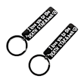 Miniatyrbillede 4 af 4: 2 stk Valentinsnøglering Stocking Stuffer Romantisk par nøglering Fødselsdagsgave