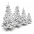 Miniatyrbillede 2 af 2: Kunstigt juletræ, PVC Plast Hvidt juletræ, 2 stk 60cm LYCXAMES