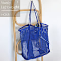 Miniatyrbillede 3 af 5: Mesh Beach Tote Dame Skulder Håndtaske A916-624 Blue