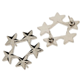 Miniatyrbillede 3 af 5: 2 stk generiske mænds WW2 A Pair Of Us Army Officer 5-stjernet General Rank Badges Pin Sølv