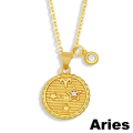 Pikkukuva 1 / 5: Kaulakoru Vintage Zircon Constellation muotikorut Ac9884 Aries