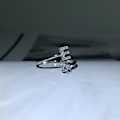 Miniatyrbild 5 av 5: Ring Justerbar Open End Koppar Brev Kvinnor Finger Smycken För Dejting F
