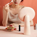 Miniatyrbillede 4 af 5: 8" makeup spejl med lys, smart sensor, berøringskontrol, 3 lysstyrker, fri rotation, pink
