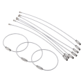 Miniatyrbillede 1 af 3: 10 stk wire nøglering rustfrit stål wire nøglering karabinhage kabel nøglering