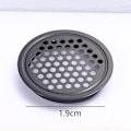 Miniatyrbillede 3 af 5: 5 stk rustfrit stål luftventil lamel, sort rundt mesh hul Soffit ventilation til køkken, badeværelse, skab 19mm