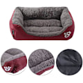 Miniatyrbillede 2 af 5: Candy Color Square Kennel - Burgundy XL