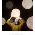 Miniatyrbild 2 av 5: 3D Moon Chandelier-Moon Ceiling Chandelier Moon Ceiling Light Planet Pendellampa Moon Restaurang Bar Hem Chil