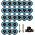Miniatyrbillede 1 af 5: Klapskiver, 27 stykker 2 tommer 50 mm slibeskiver, slibeskiver, 40 korn 60 korn 80 korn 120 korn tilspidsede klapskive