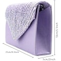Miniatyrbillede 3 af 5: Kvinder Aften Håndtasker Brude Bryllup Taske Håndtaske A916-147 Purple