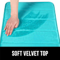 Miniatyrbild 2 av 5: 80cm*120cm Memory Foam Badrumsbadkarsmatta Absorberande Anti-Slip Badkarsmatta Vattenbadkarsmatta - Lake Blue