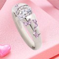 Pikkukuva 3 / 4: Sormus Perhoskuvio Korut Asusteet Seos Cubic Zirkonia sorminauha naisille US 7