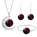 Miniatyrbillede 2 af 2: 12 Constellation Moon halskæde øreringe armbånd gaver til kæreste kvinder gave