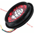 Miniatyrbillede 3 af 5: 2 stk 12V blinklys 16LEDs bremsestop rund baglygte til lastbil trailer lastbil (hvid+rød)