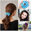Pikkukuva 4 / 5: 9 kpl Led Light Hius Scrunchies Satiini Elastiset Nauhat Solmiot Köydet - 3 väriä Light Modes