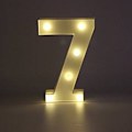 Miniatyrbillede 1 af 4: Dekorativ formlampe LED digital bogstavslampe - Nummer 7 - Varmt hvid