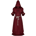 Miniatyrbild 1 av 2: Vuxen munk mantel mantel, munk cosplay kostym Red S