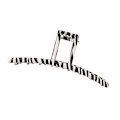Pikkukuva 1 / 5: Ruudullinen hiusklipsi Liukumaton Zebra Hollow Out Hair Claw Geometry Leoy Barrette A1