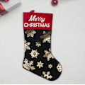 Miniatyrbild 1 av 3: Bronzing Snowflake Socks Julstrumpor Juldekorationer C