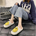 Miniatyrbild 4 av 5: Smiley Face Mjuk Plysch Bekväm Varm Slip-on Tofflor