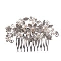 Miniatyrbild 3 av 3: Pearl Flower Hårklämmor Legering Hårstyling Sidokam Brudhårbit Hårtillbehör för kvinnor