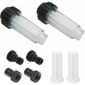 Miniatyrbillede 1 af 5: Vandfilter til haveslange, 2 stk. 3/4 tommer vandforfilter Vandfiltersæt med 4 filterelementer og 2 hurtige adaptere til højtryksrenser, have
