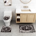 Pikkukuva 4 / 5: Tähtikartan tulostus vedenpitävä suihkuverho Kylpyhuone WC-lattiamatto Neliosainen set saniteettiväliverho, A02,