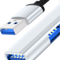 Miniatyrbild 3 av 4: Multifunktionsdator Multi-Interface Expansion Hub en till fyra splitter (USB 4 portar silver)