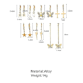 Miniatyrbild 2 av 2: 7st Öronklämmor Set Butterfly Lightning Metalllegering örhängen för födelsedagspresent
