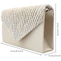Miniatyrbillede 3 af 5: Kvinder Aften Håndtasker Brude Bryllup Taske Håndtaske A916-147 Beige