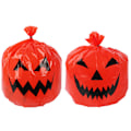 Pikkukuva 1 / 3: 4 Halloween ulkopihan roskapussin set (kaksi suurta roskapussia ja kaksi teippivaroituspussia),