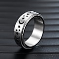 Miniatyrbild 4 av 5: Men Finger Ring Utsökt Hip-hop Style Roterbar Portabel Knuckle Ring För fester A US 7