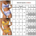 Miniatyrbild 3 av 3: kvinnor Tie Dye Push Up Vadderat Bikini Set Hög midja Badkläder Baddräkt Strandkläder Multicoloured S