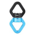 30KN Klättring Yoga Swivel Säkerhetsrotationsenhet Multifunktionell Karbinhake Blå Svart