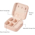 Miniatyrbillede 3 af 5: Lille pink PU læder smykkeskrin, rejse bærbar smykkeskrin til ringe, vedhæng, øreringe, halskæder, armbånd orgel