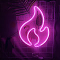Miniatyrbild 1 av 5: LED Neonskylt, Powered Night Light Neonskyltar för bröllopsfödelsedagsfest, Flame Pink