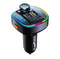 FM-sender Bluetooth Dual USB-biloplader 7 farver Højtydende stereo Universal pasform