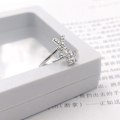 Miniatyrbild 3 av 5: Ring Justerbar Open End Koppar Brev Kvinnor Finger Smycken För Dejting J