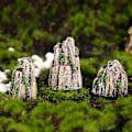 Miniatyrbillede 2 af 5: 2 X 3 stk/sæt Akvarium Rockeries Levende udseende Ornamental støbning Holdbar lille harpiks Fish Tank Mountains Kontorindretning
