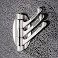 Miniatyrbillede 3 af 5: Solid metal drejekrog Heavy Duty Folde Svingarm Triple Frakkekrog Med Multi Tre foldbare Arme Håndklæde/tøj Ophæng Til Badeværelse Køkken Garage