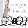 Pikkukuva 3 / 5: 3D-seinäkello LED digitaalinen herätyskello Pöytäkello Moderni sisustus Kaukosäädin Automaattinen himmennys Hiljainen Toimisto Koti Asuminen