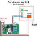 Miniatyrbillede 5 af 5: Enkeltkanals smart WIFI switch modul punkt handling selvlåsende modul alexa stemmestyring modul